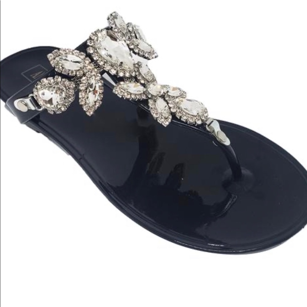 ๐Black Rhinestone Sandals๐ - Picture 2 of 2